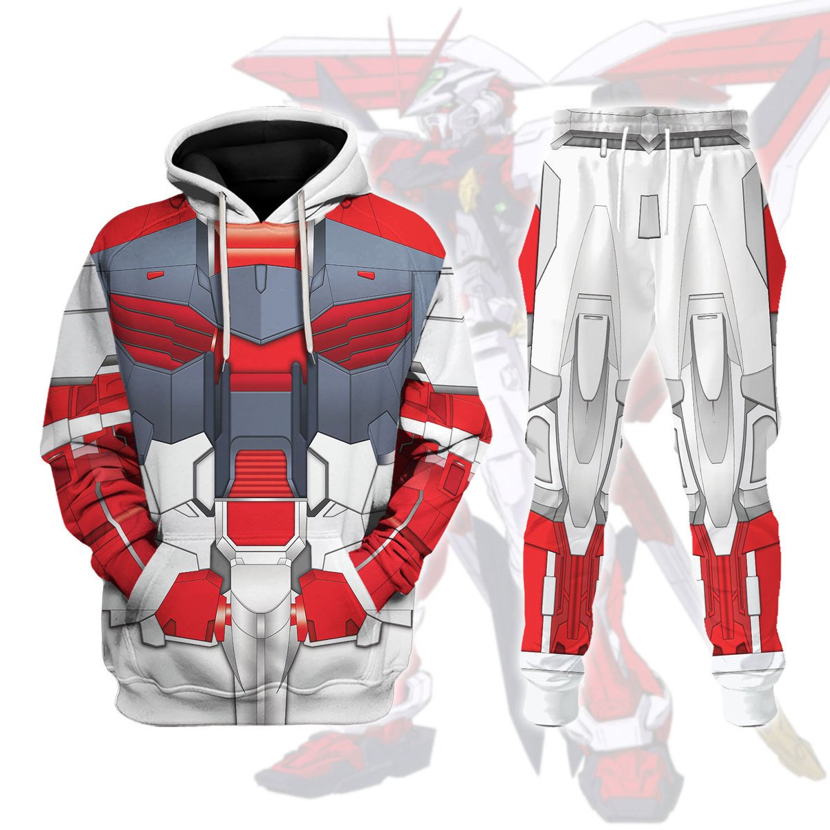Gundam Astray Red Frame Costume All Over Print Tracksuit Hoodie - Stormmerch Exclusive