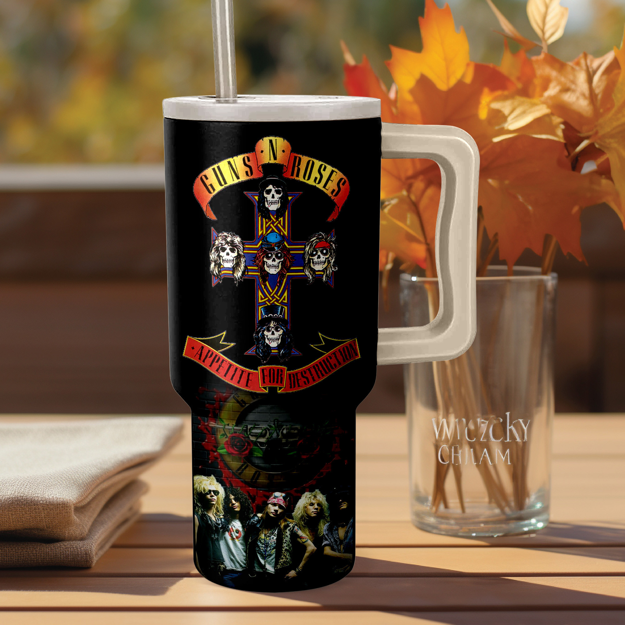 Guns N' Roses Music Custom Stanley Cup 40 oz 30 oz Tumbler With Handle
