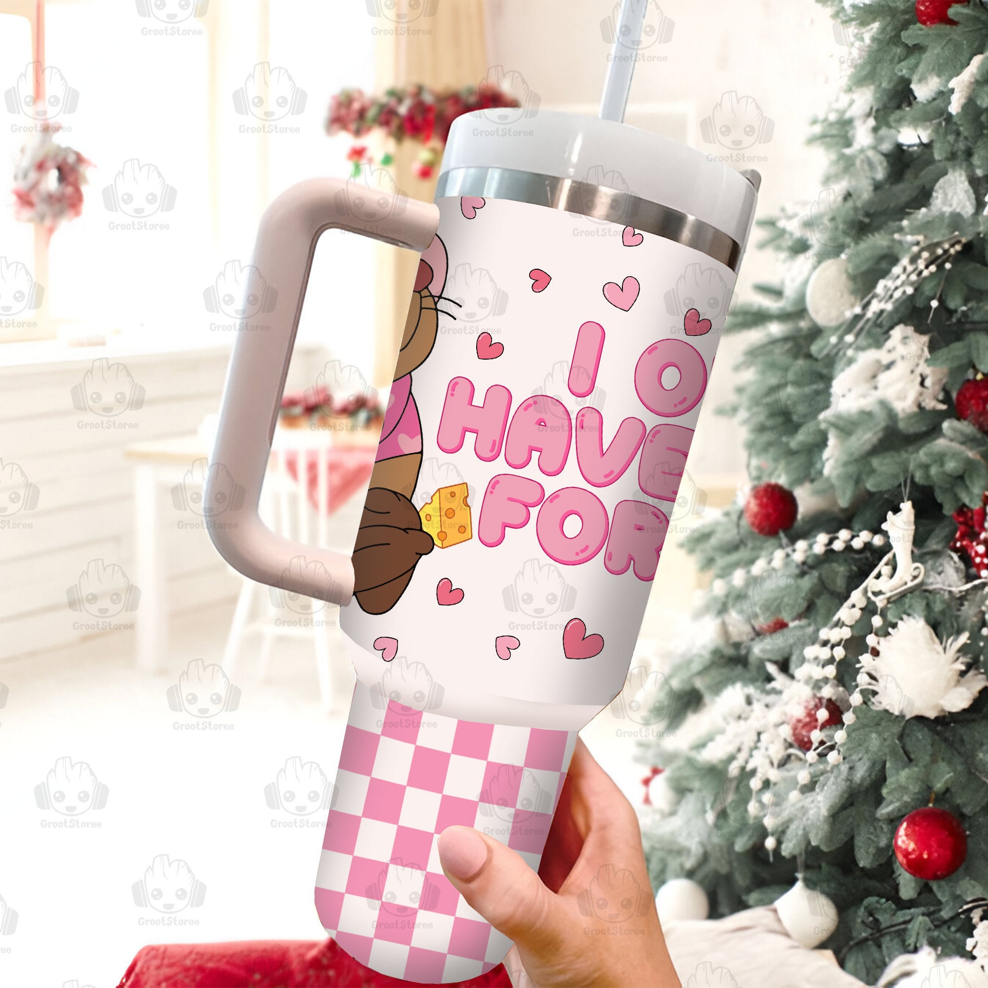 Gus Cinderella Valentines Gift Disney Cartoon Custom Stanley Cup 40 oz 30 oz Tumbler With Handle
