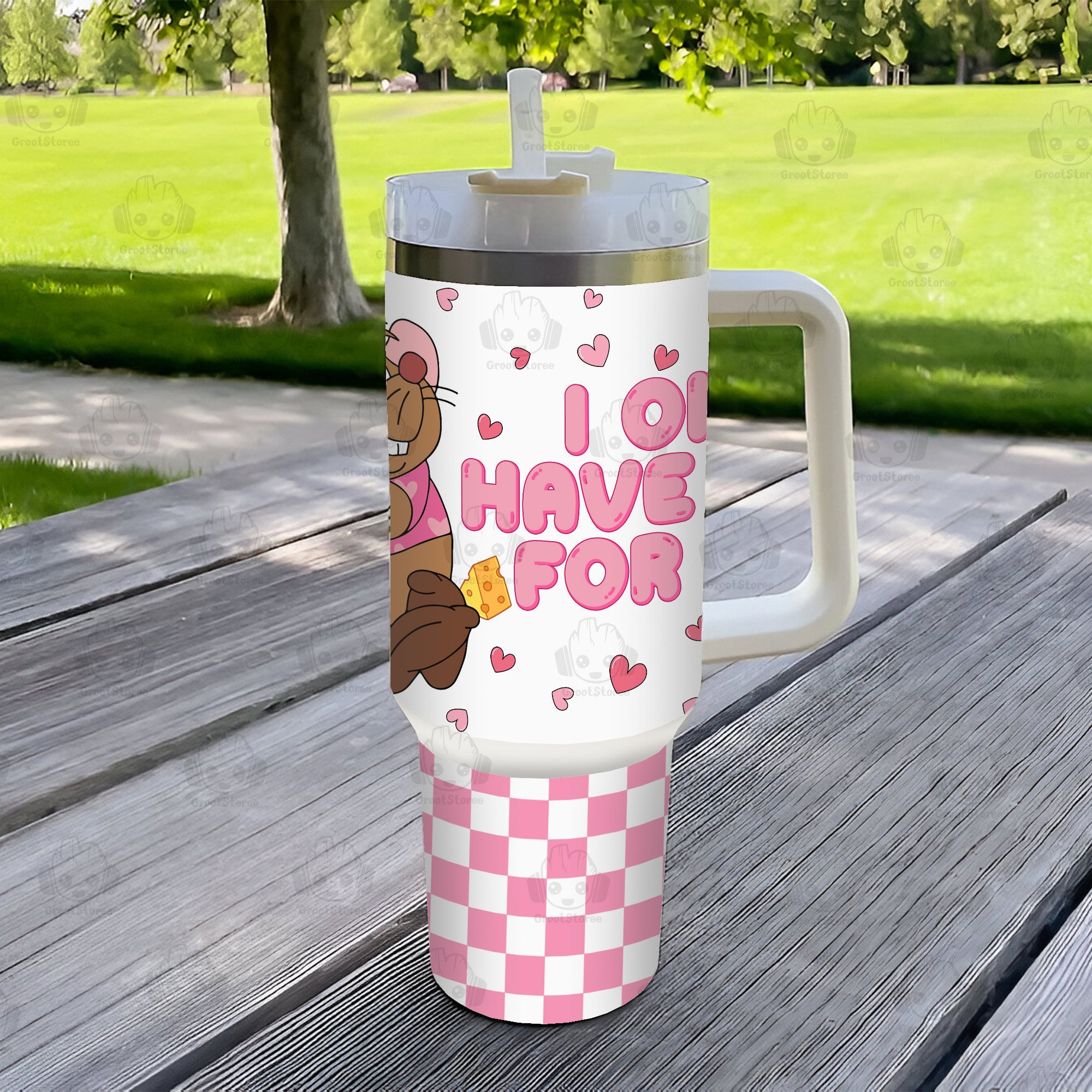 Gus Cinderella Valentines Gift Disney Cartoon Custom Stanley Cup 40 oz 30 oz Tumbler With Handle