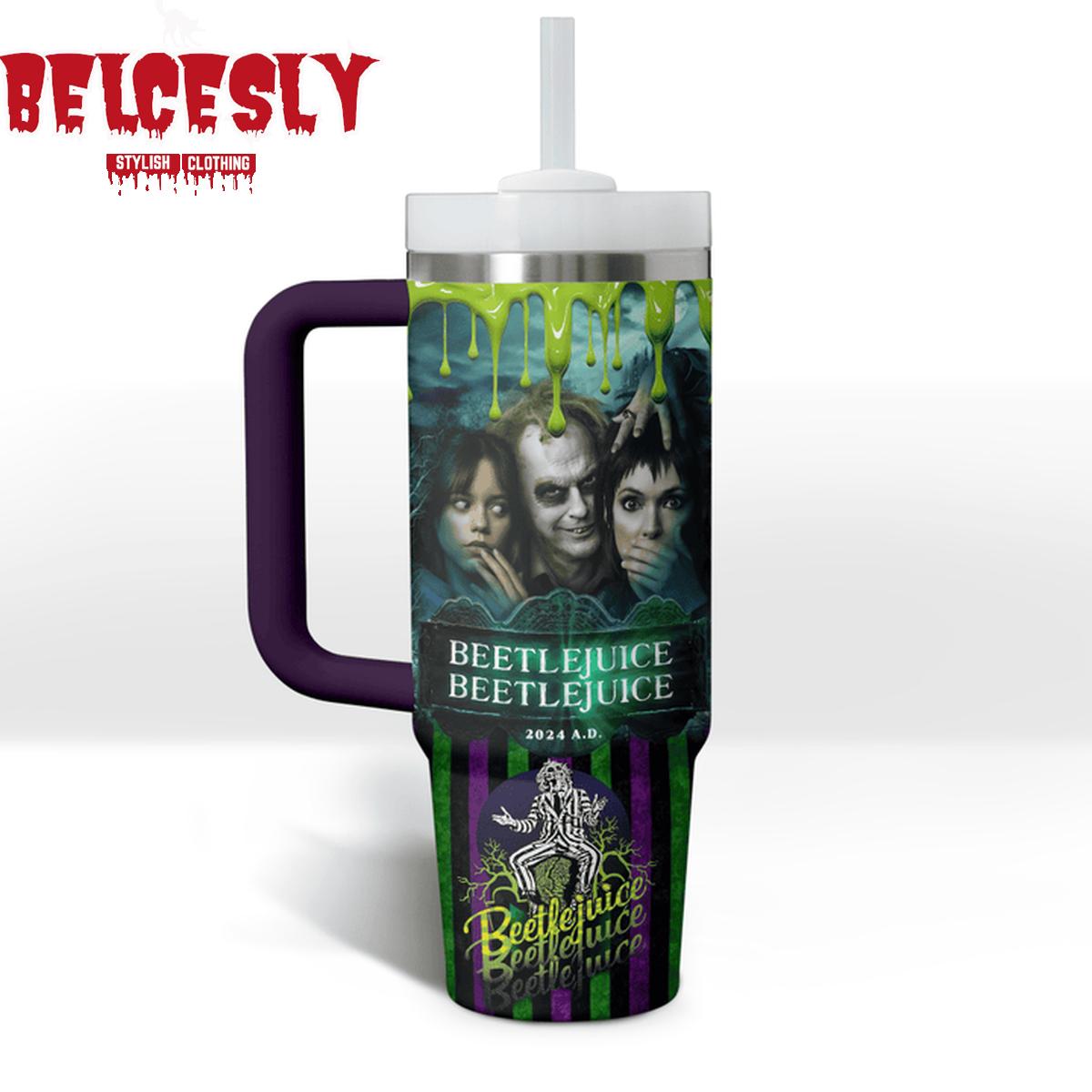 Halloween Beetlejuice Movies Custom Stanley Cup 40 oz 30 oz Tumbler With Handle