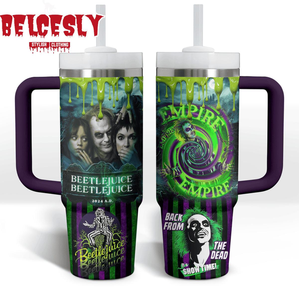 Halloween Beetlejuice Movies Custom Stanley Cup 40 oz 30 oz Tumbler With Handle
