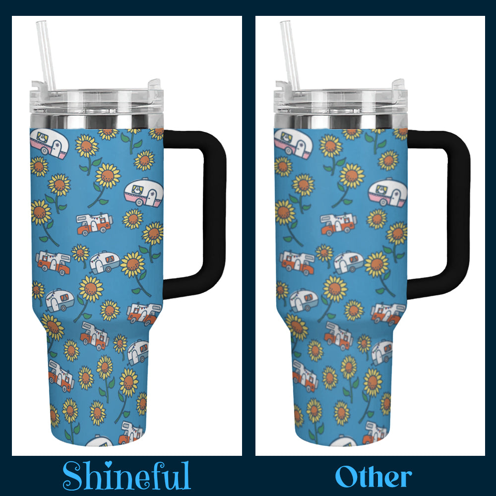Halloween Cat In Ghost Hands Custom Stanley Cup 40 oz 30 oz Tumbler With Handle