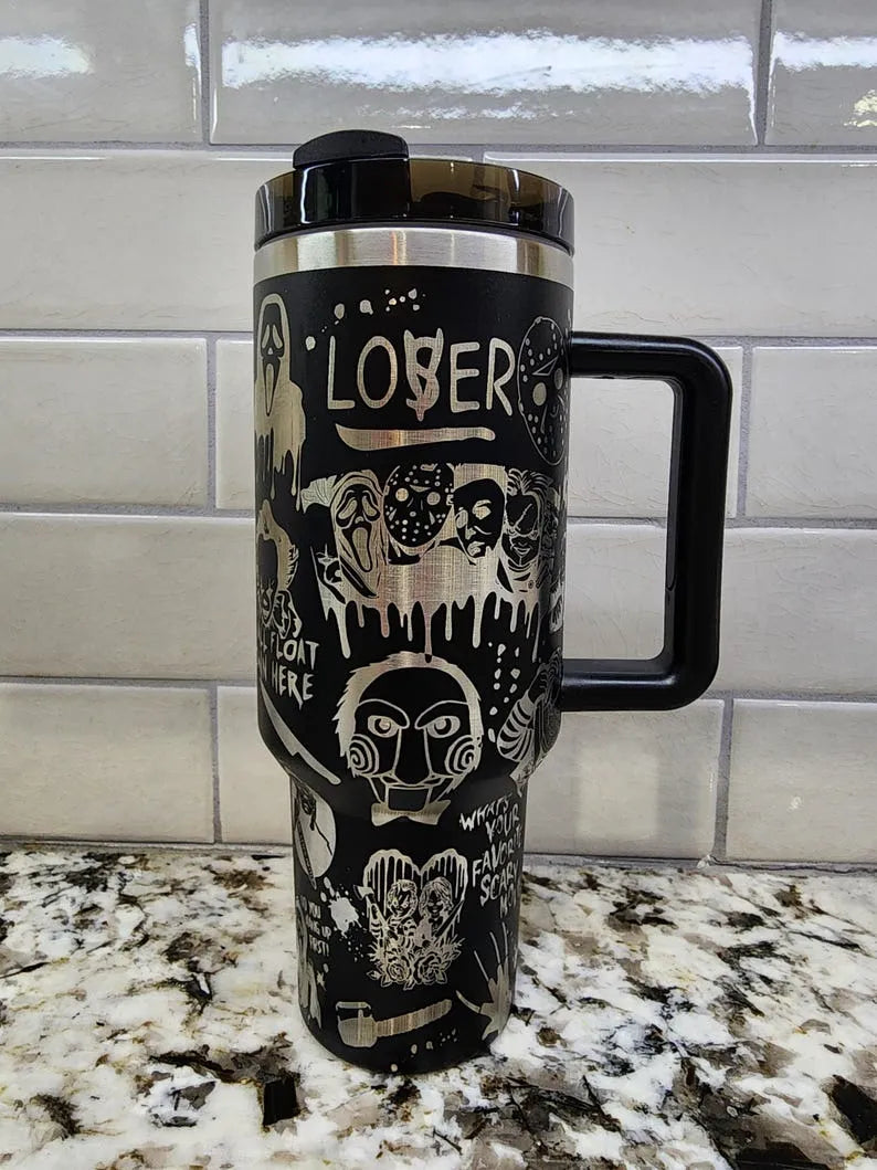 Halloween Horror Characters Movies Custom Stanley Cup 40 oz 30 oz Tumbler With Handle