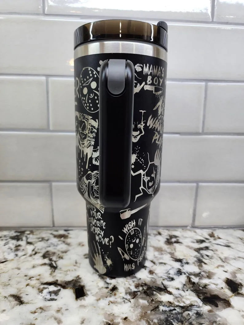 Halloween Horror Characters Movies Custom Stanley Cup 40 oz 30 oz Tumbler With Handle