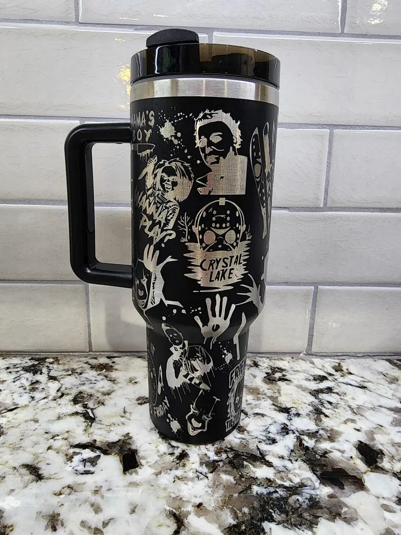 Halloween Horror Characters Movies Custom Stanley Cup 40 oz 30 oz Tumbler With Handle