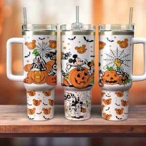 Halloween Mickey And Friends Disney Cartoon Custom Stanley Cup 40 oz 30 oz Tumbler With Handle