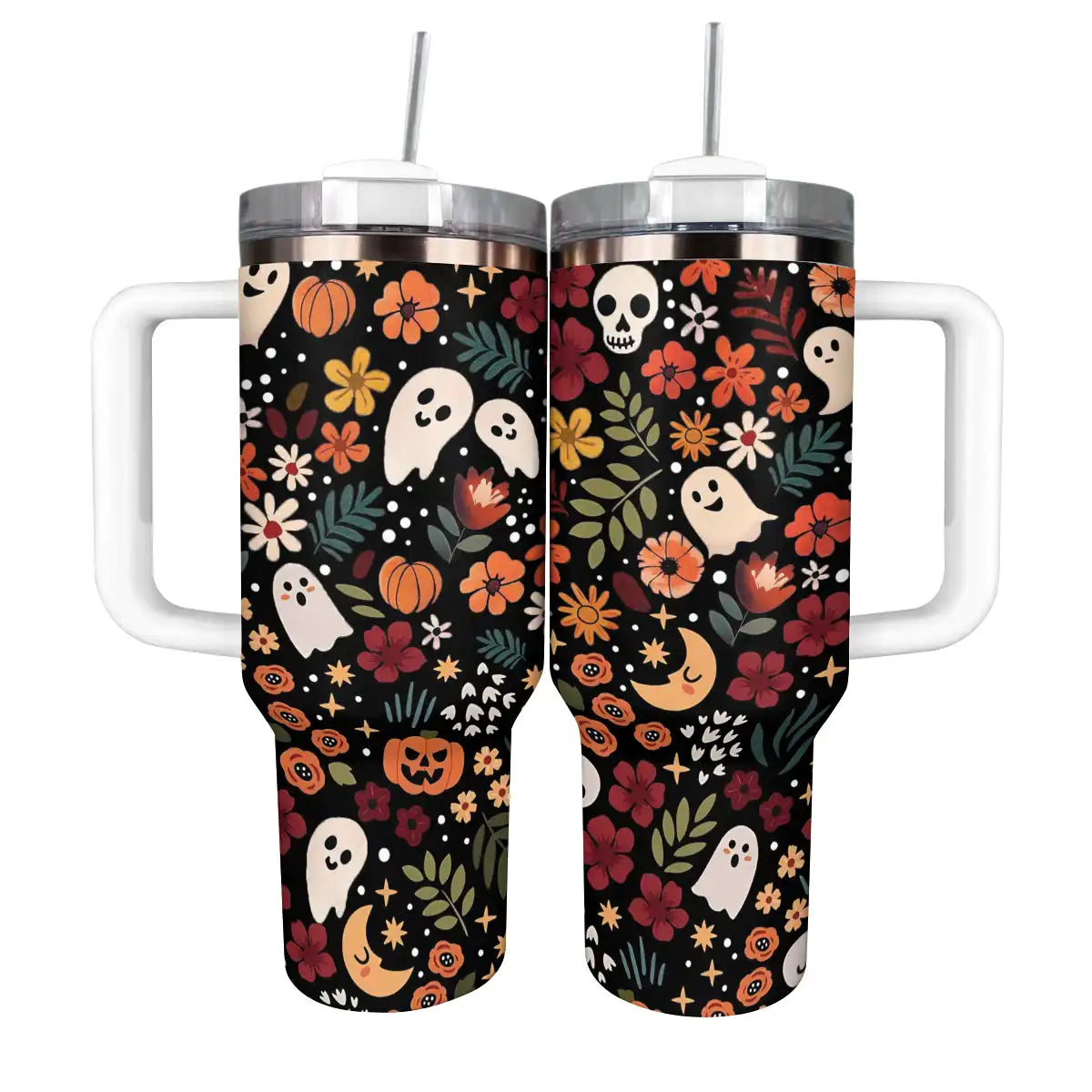 Halloween Spooky Chic Custom Stanley Cup 40 oz 30 oz Tumbler With Handle