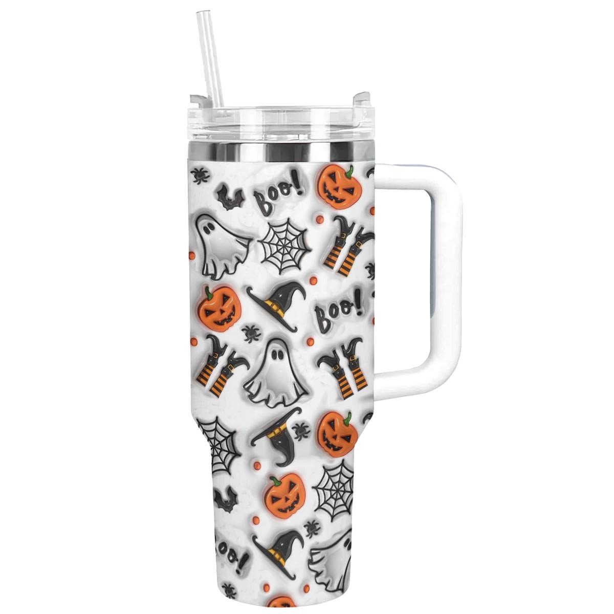 Halloween Spooky Glossy Custom Stanley Cup 40 oz 30 oz Tumbler With Handle