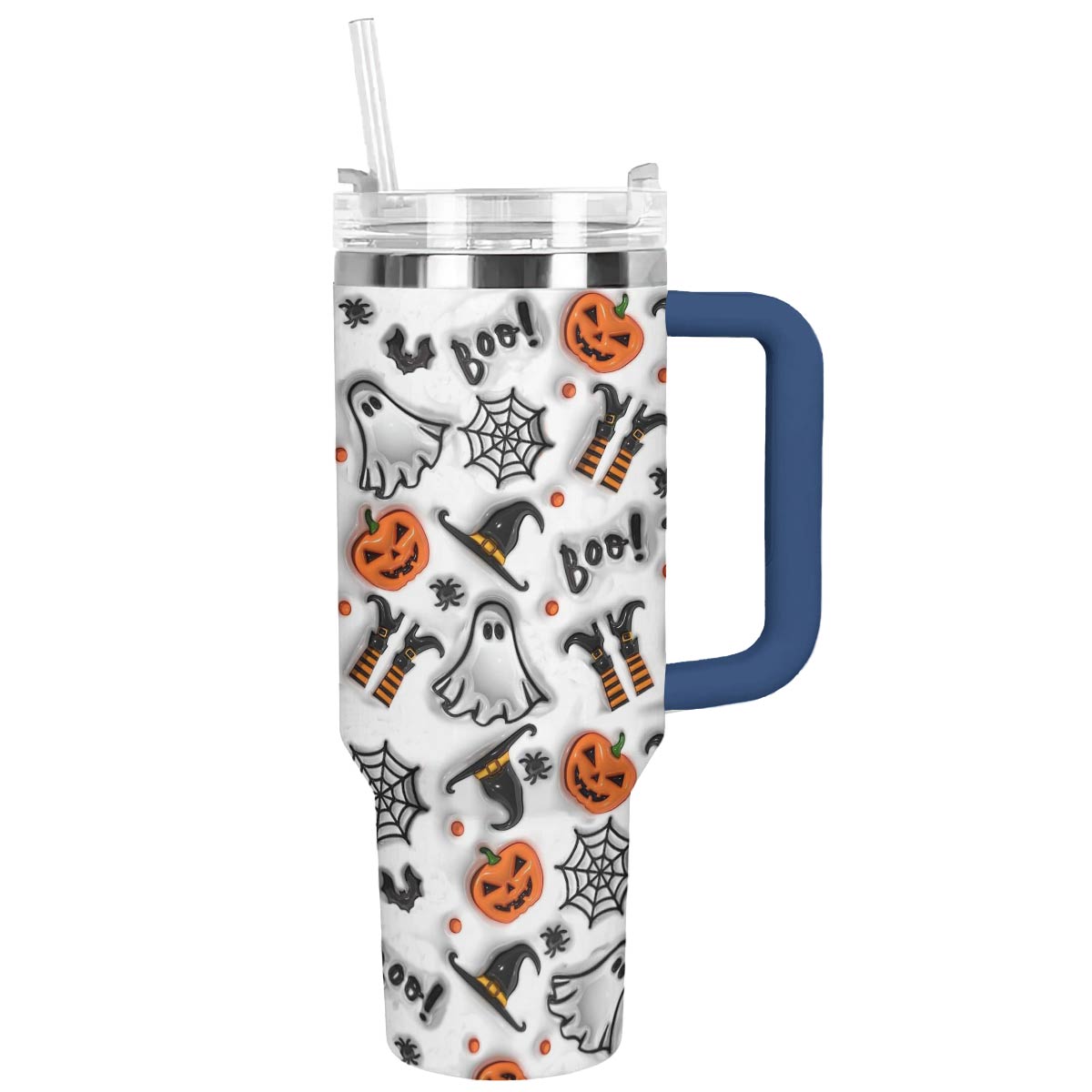 Halloween Spooky Glossy Custom Stanley Cup 40 oz 30 oz Tumbler With Handle