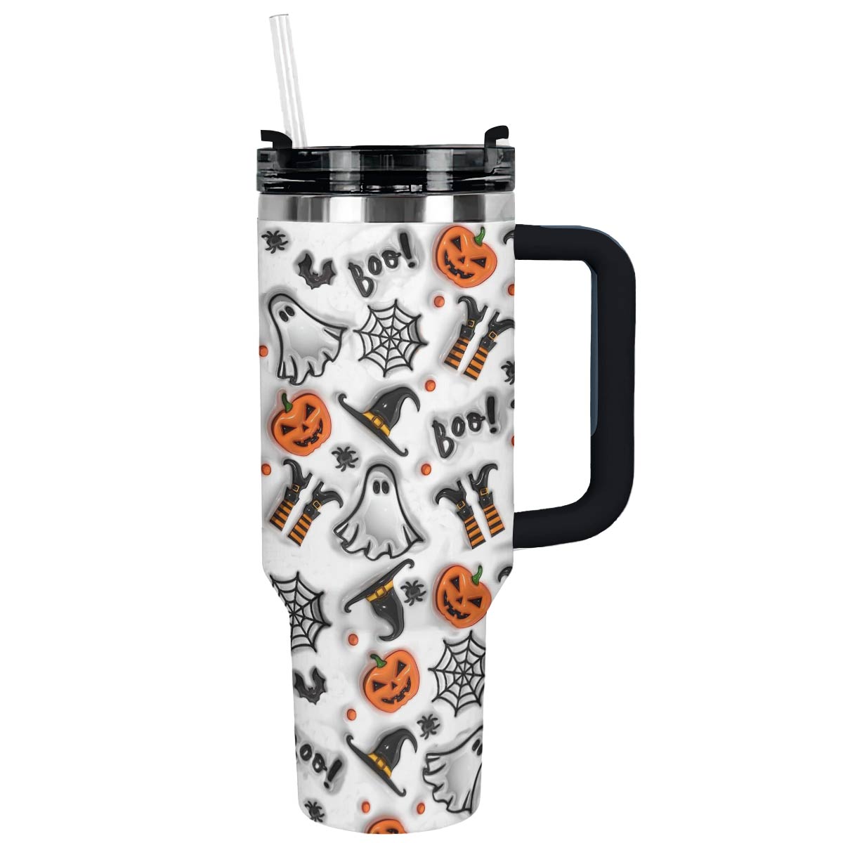 Halloween Spooky Glossy Custom Stanley Cup 40 oz 30 oz Tumbler With Handle