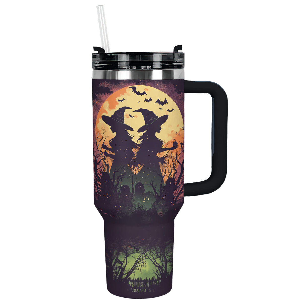 Halloween Witches Moon Custom Stanley Cup 40 oz 30 oz Tumbler With Handle