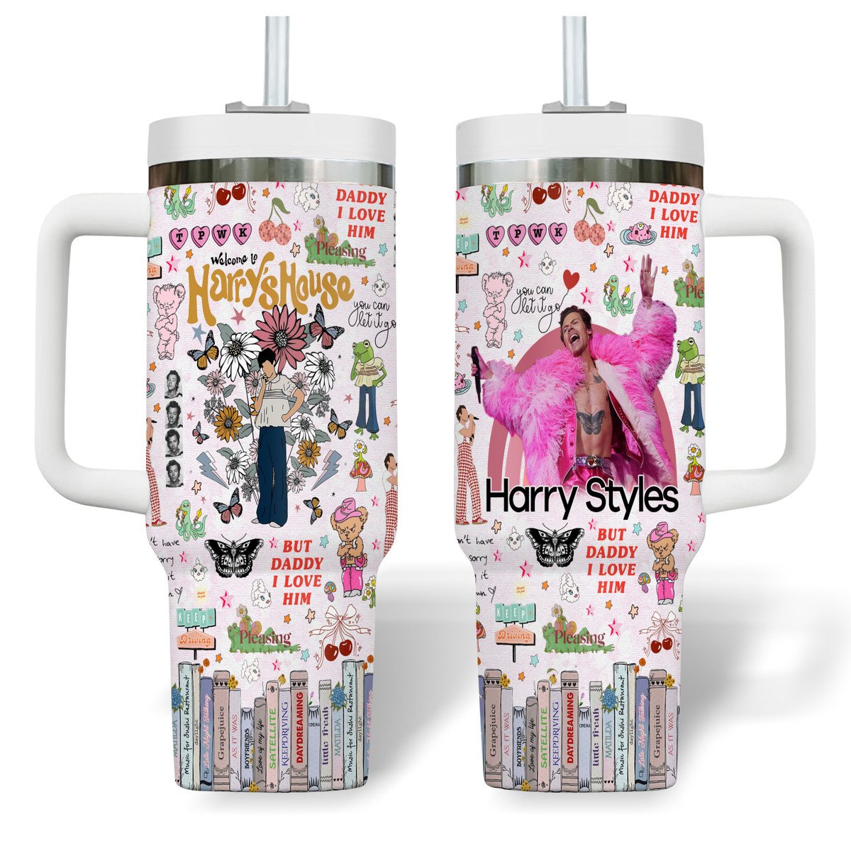Harry Styles Music Custom Stanley Cup 40 oz 30 oz Tumbler With Handle