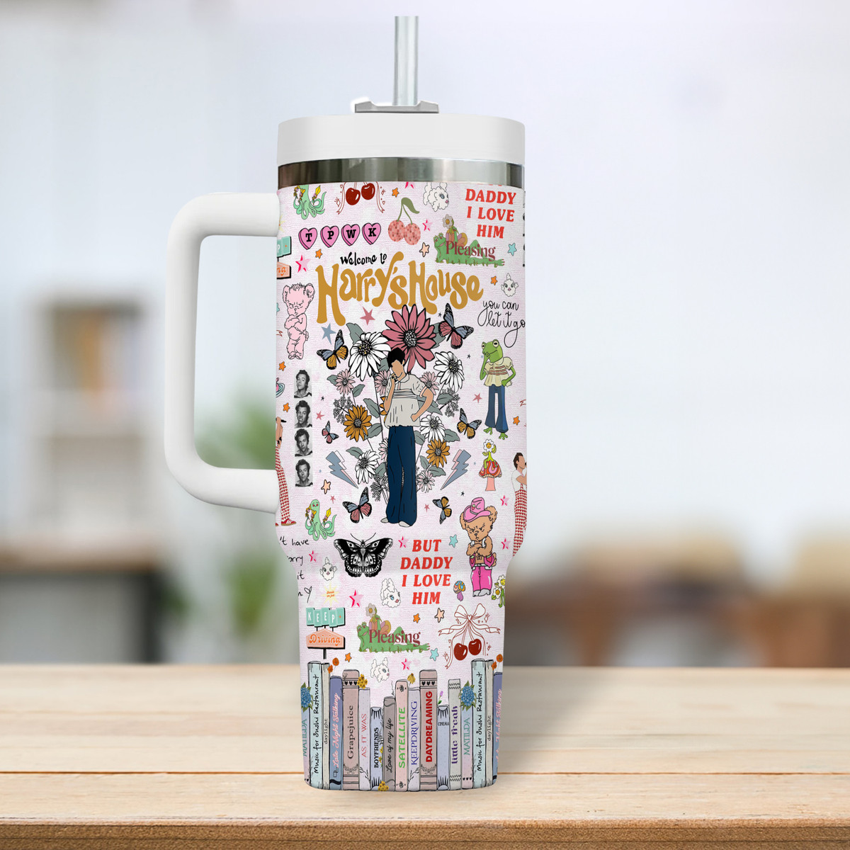 Harry Styles Music Custom Stanley Cup 40 oz 30 oz Tumbler With Handle