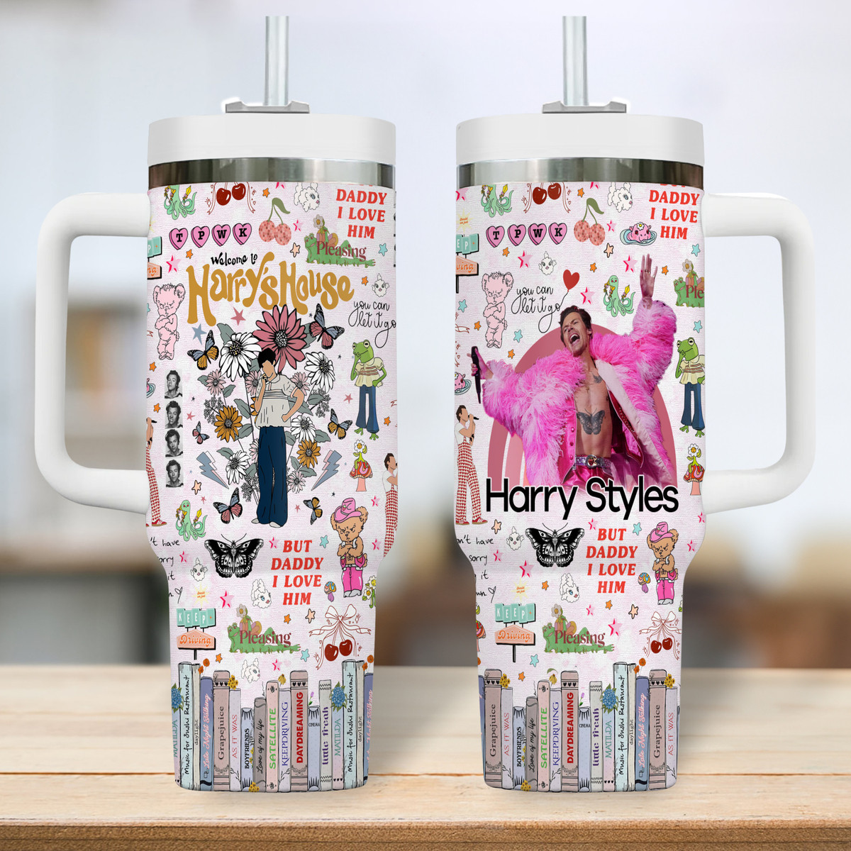 Harry Styles Music Custom Stanley Cup 40 oz 30 oz Tumbler With Handle
