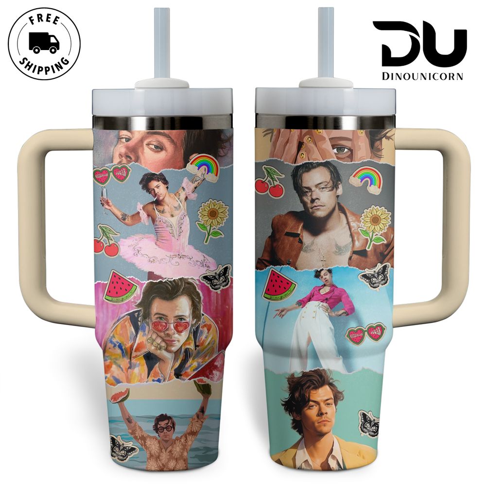 Harry Styles Music Custom Stanley Cup 40 oz 30 oz Tumbler With Handle