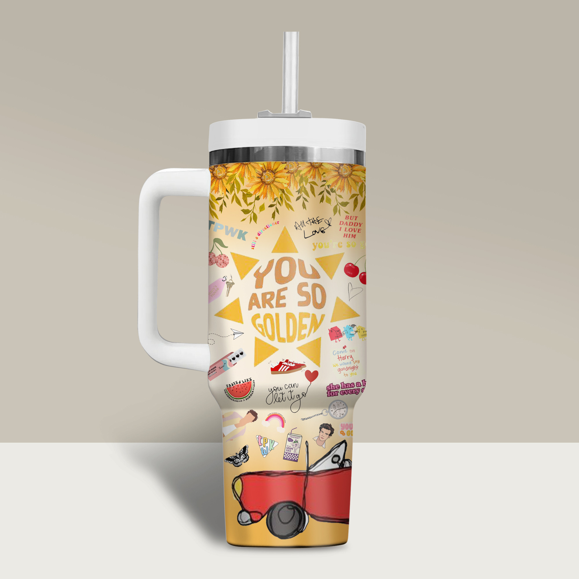Harry Styles Music Custom Stanley Cup 40 oz 30 oz Tumbler With Handle