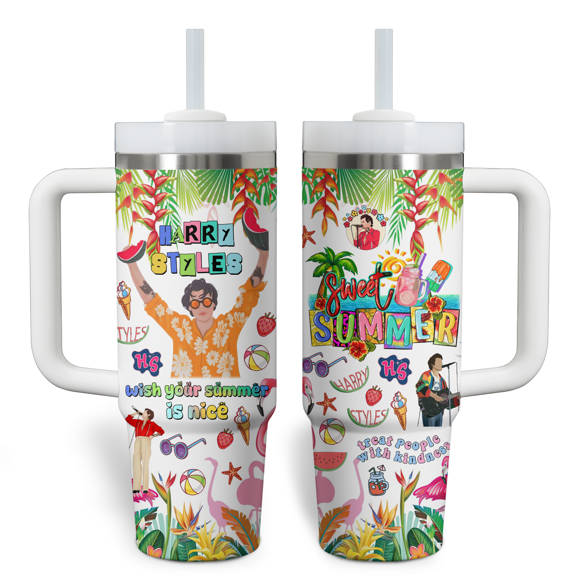 Harry Styles Music Custom Stanley Cup 40 oz 30 oz Tumbler With Handle