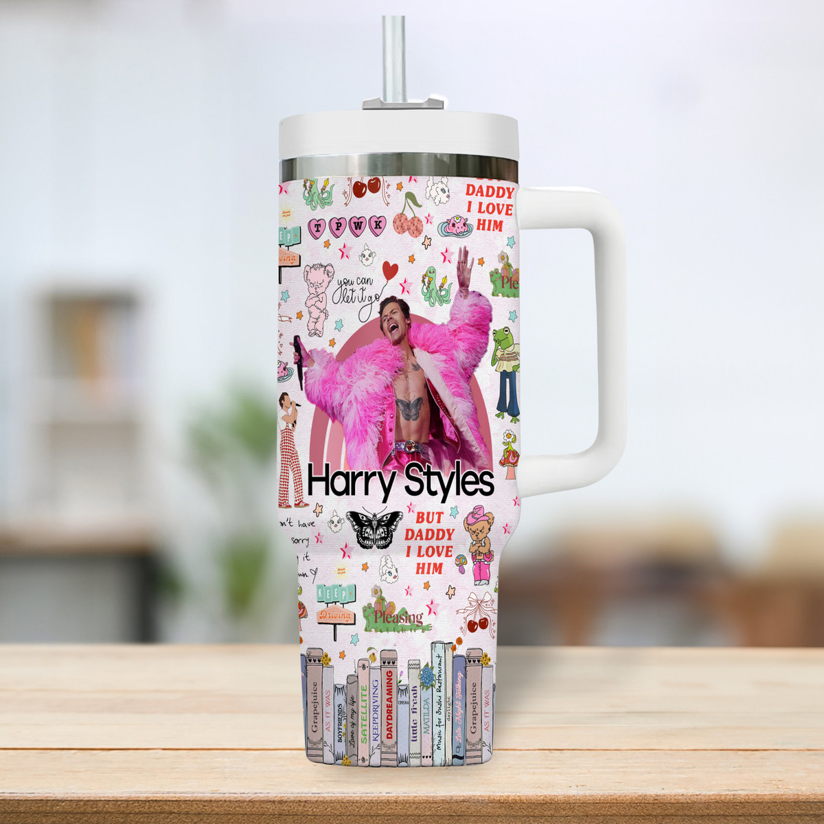 Harry Styles Music Custom Stanley Cup 40 oz 30 oz Tumbler With Handle