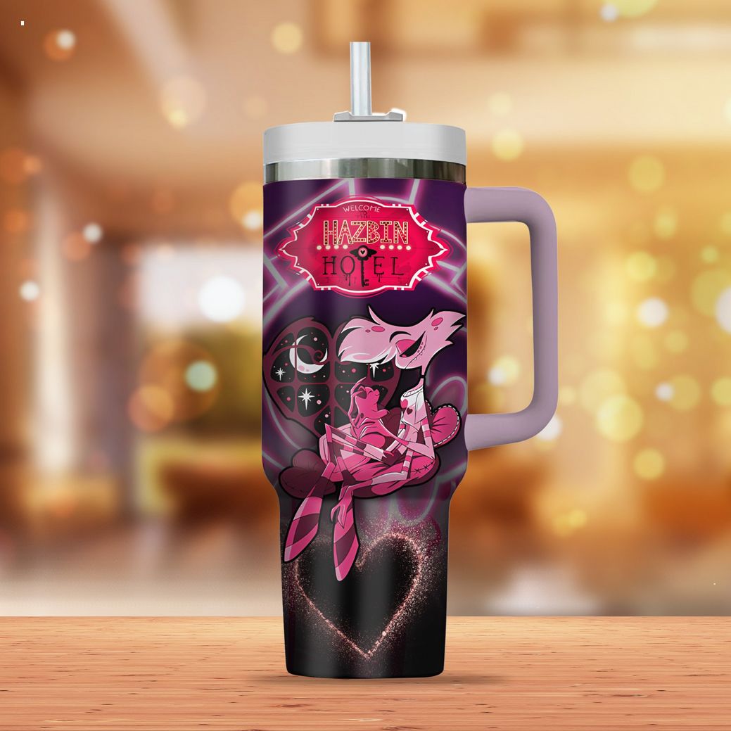 Hazbin Hotel Angel Dust Cartoon Custom Stanley Cup 40 oz 30 oz Tumbler With Handle