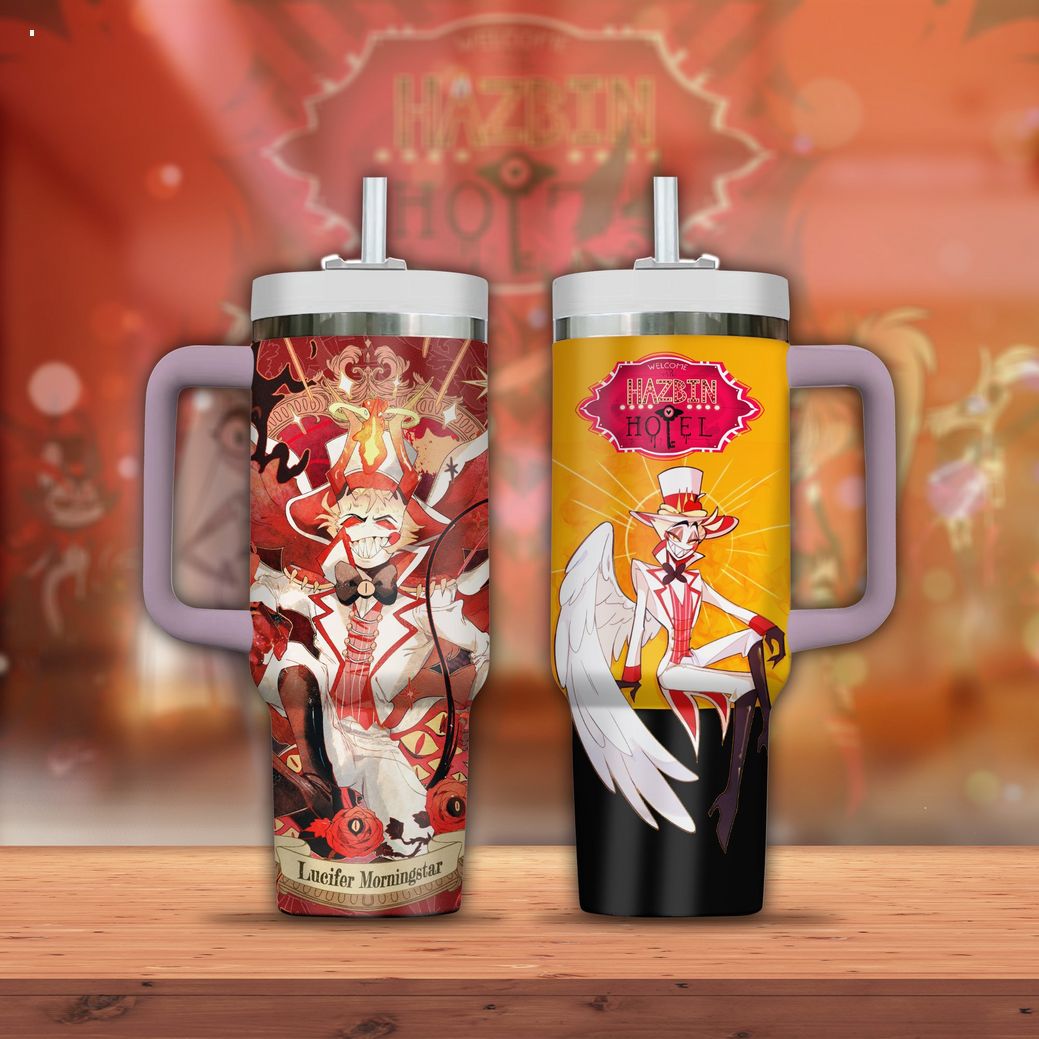 Hazbin Hotel Lucifer Morningstar Cartoon Custom Stanley Cup 40 oz 30 oz Tumbler With Handle