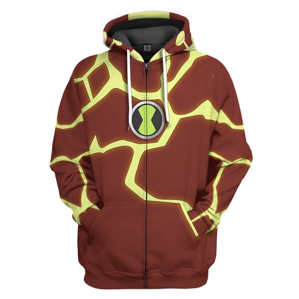 Heatblast Ben Ten Costume Hoodie Sweatshirt T-Shirt Sweatpants Tracksuit - Stormmerch Exclusive