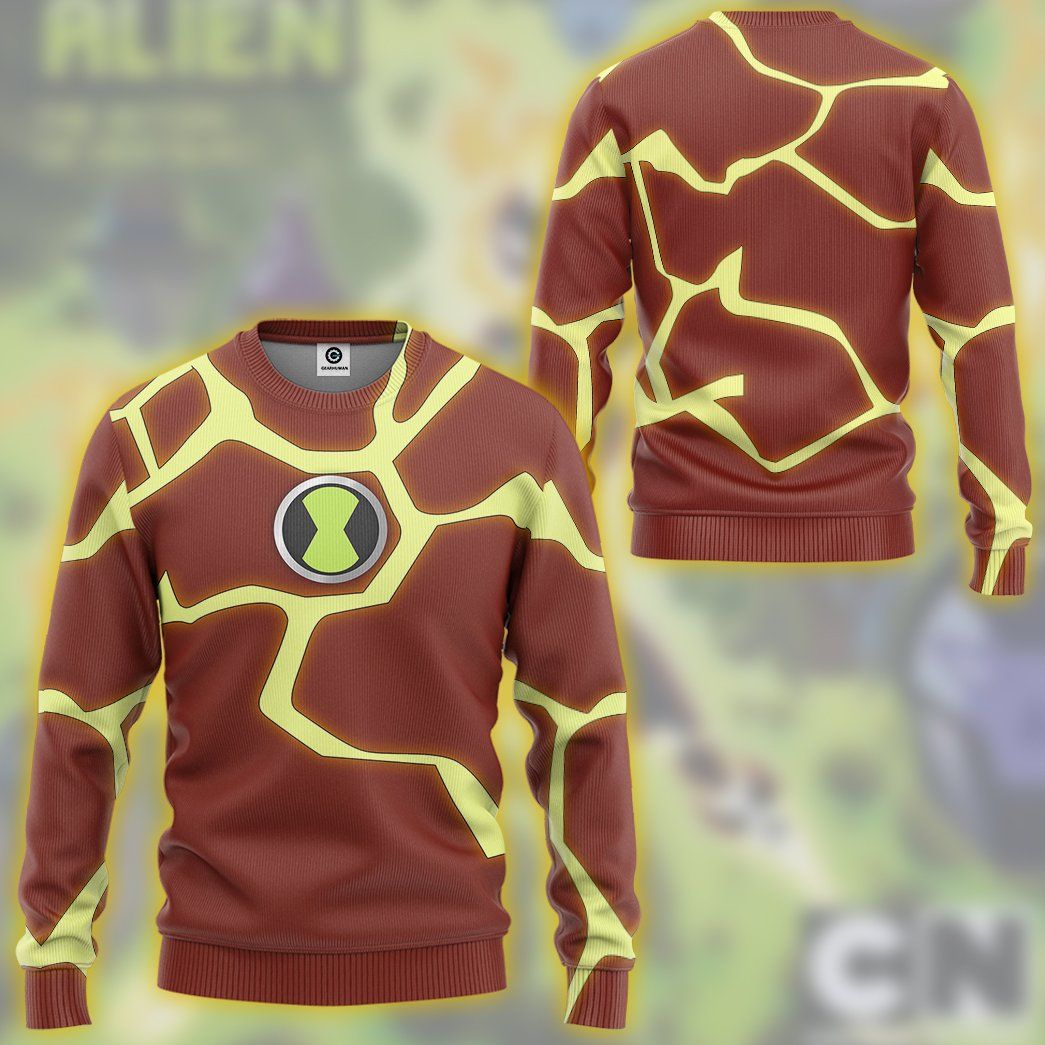 Heatblast Ben Ten Costume Hoodie Sweatshirt T-Shirt Sweatpants Tracksuit - Stormmerch Exclusive
