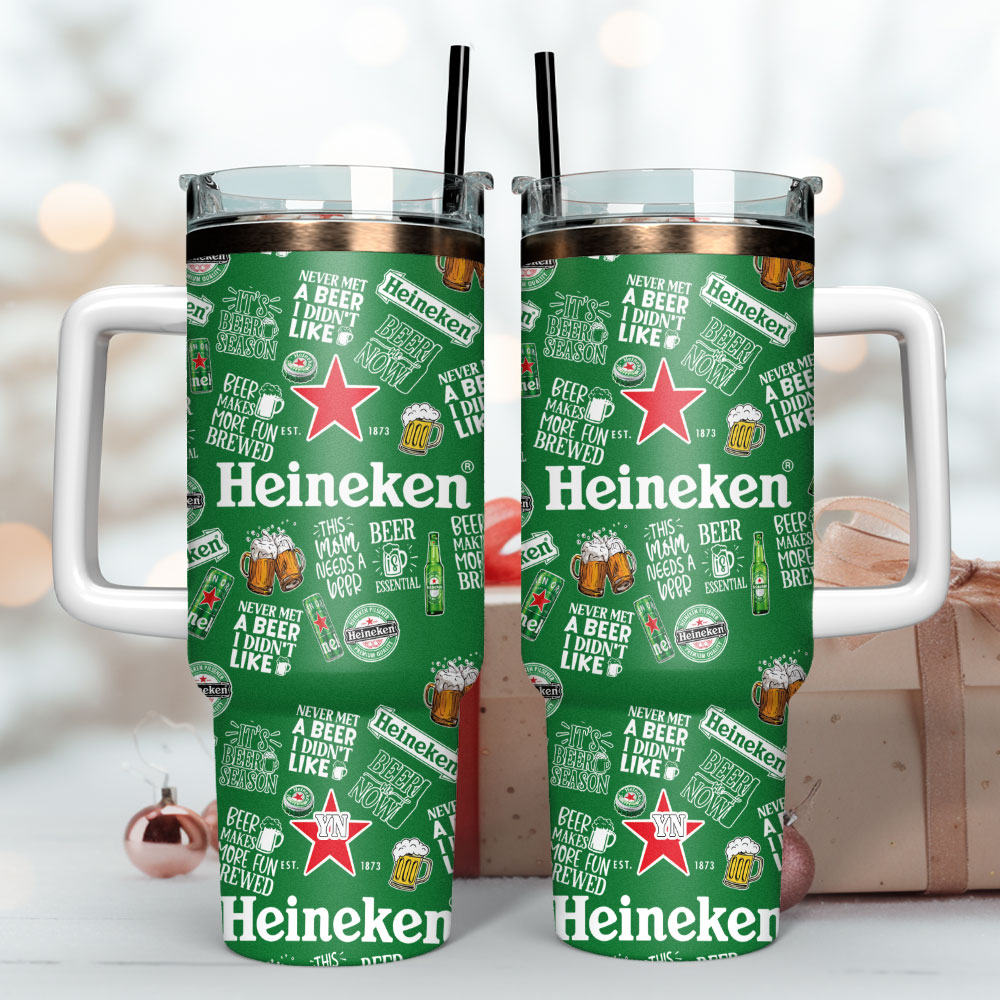 Heineken Beer Custom Stanley Cup 40 oz 30 oz Tumbler With Handle