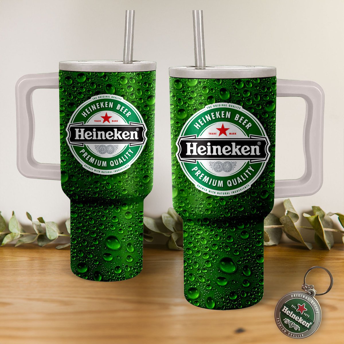 Heineken Drinks Custom Stanley Cup 40 oz 30 oz Tumbler With Handle