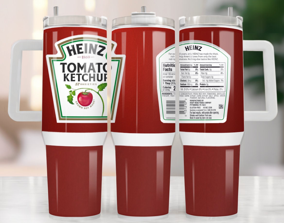 Heinz Tomato Ketchup Custom Stanley Cup 40 oz 30 oz Tumbler With Handle