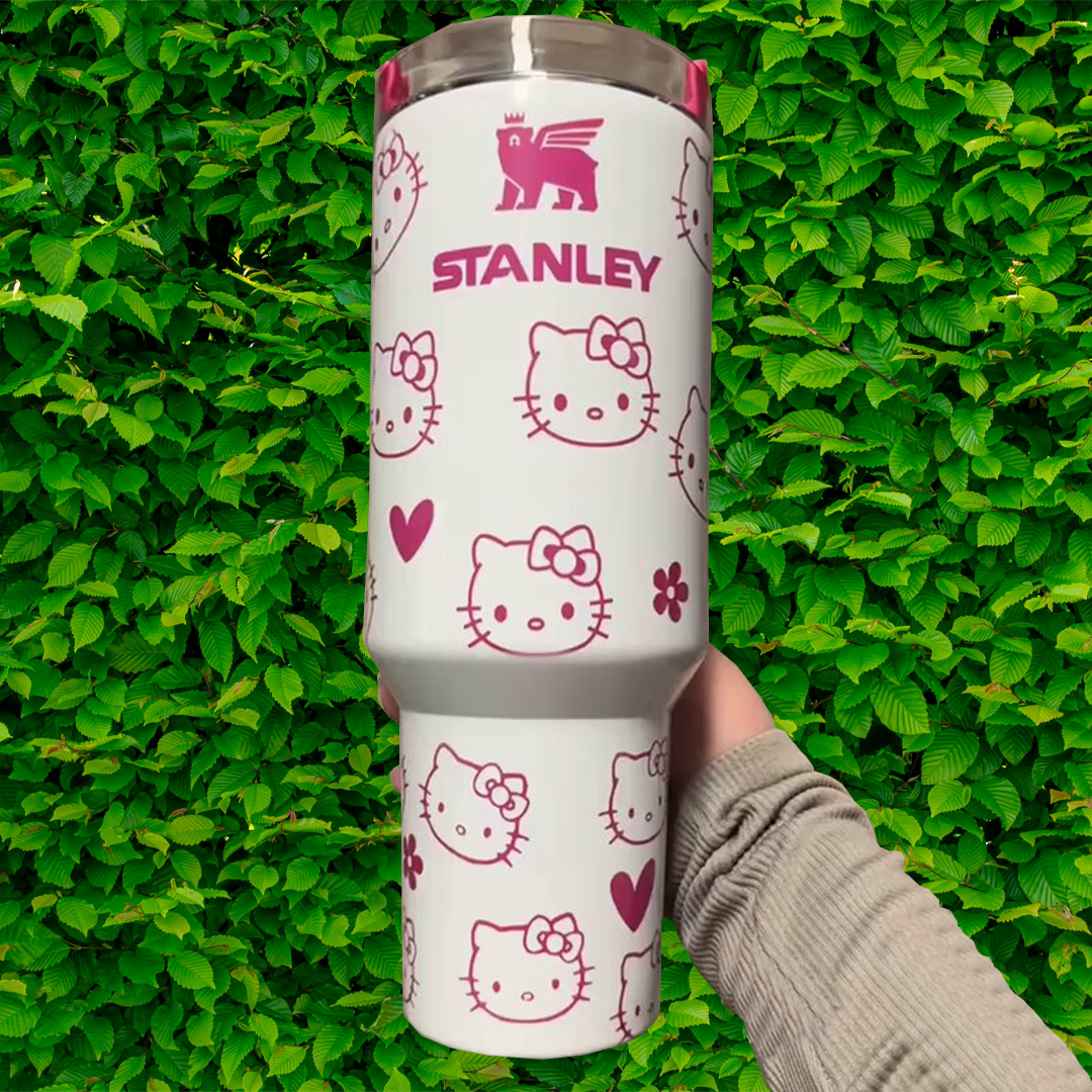 Hello Kitty Cartoon Custom Stanley Cup 40 oz 30 oz Tumbler With Handle