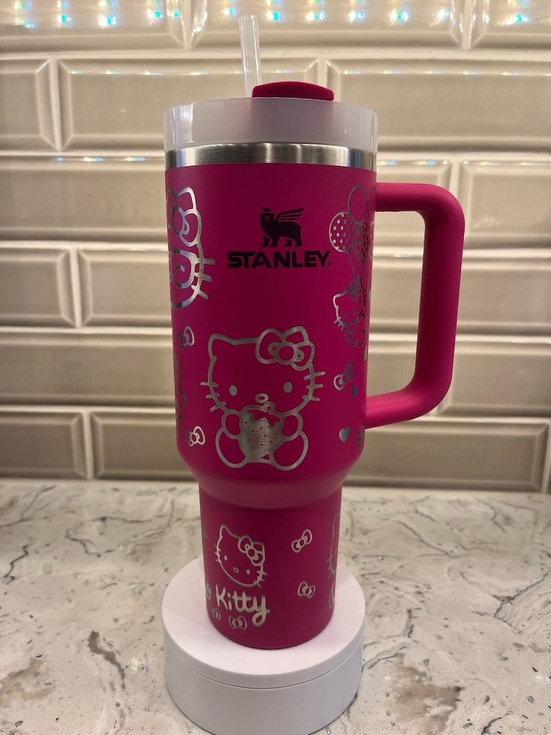 Hello Kitty Cartoon Custom Stanley Cup 40 oz 30 oz Tumbler With Handle