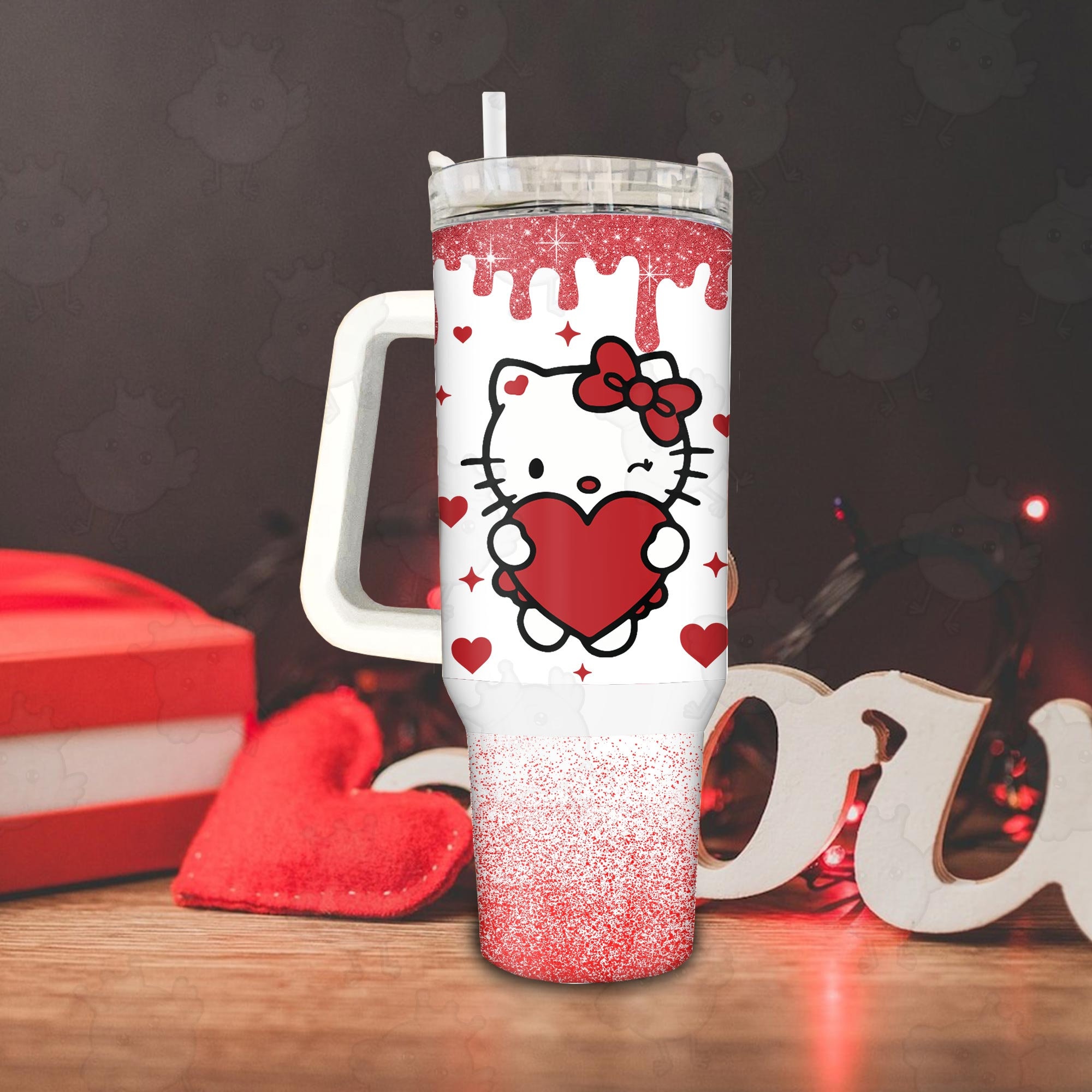 Hello Kitty Sanrio Cartoon Custom Stanley Cup 40 oz 30 oz Tumbler With Handle