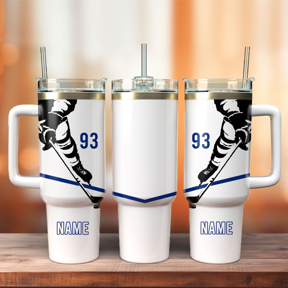 Hockey Name And Number Sport Custom Stanley Cup 40 oz 30 oz Tumbler With Handle
