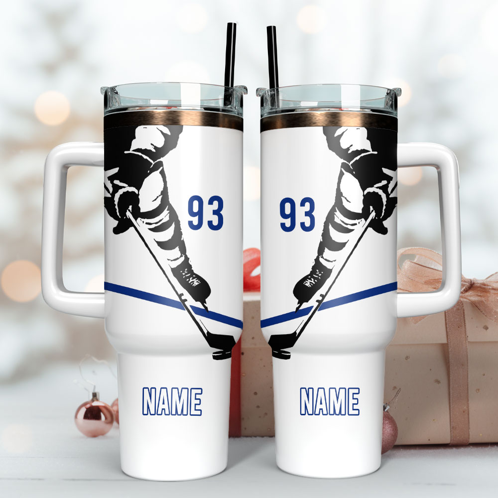 Hockey Name And Number Sport Custom Stanley Cup 40 oz 30 oz Tumbler With Handle
