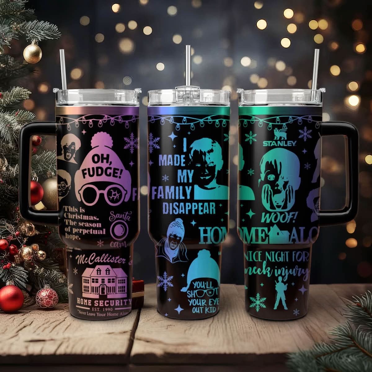 Home Alone Movies Custom Stanley Cup 40 oz 30 oz Tumbler With Handle