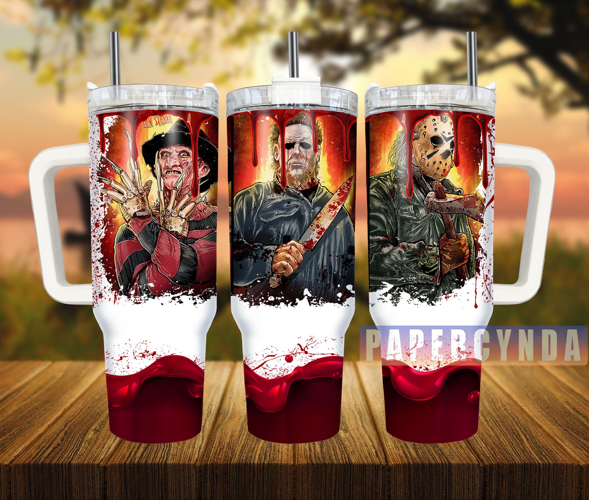 Horror Characters Custom Stanley Cup 40 oz 30 oz Tumbler With Handle