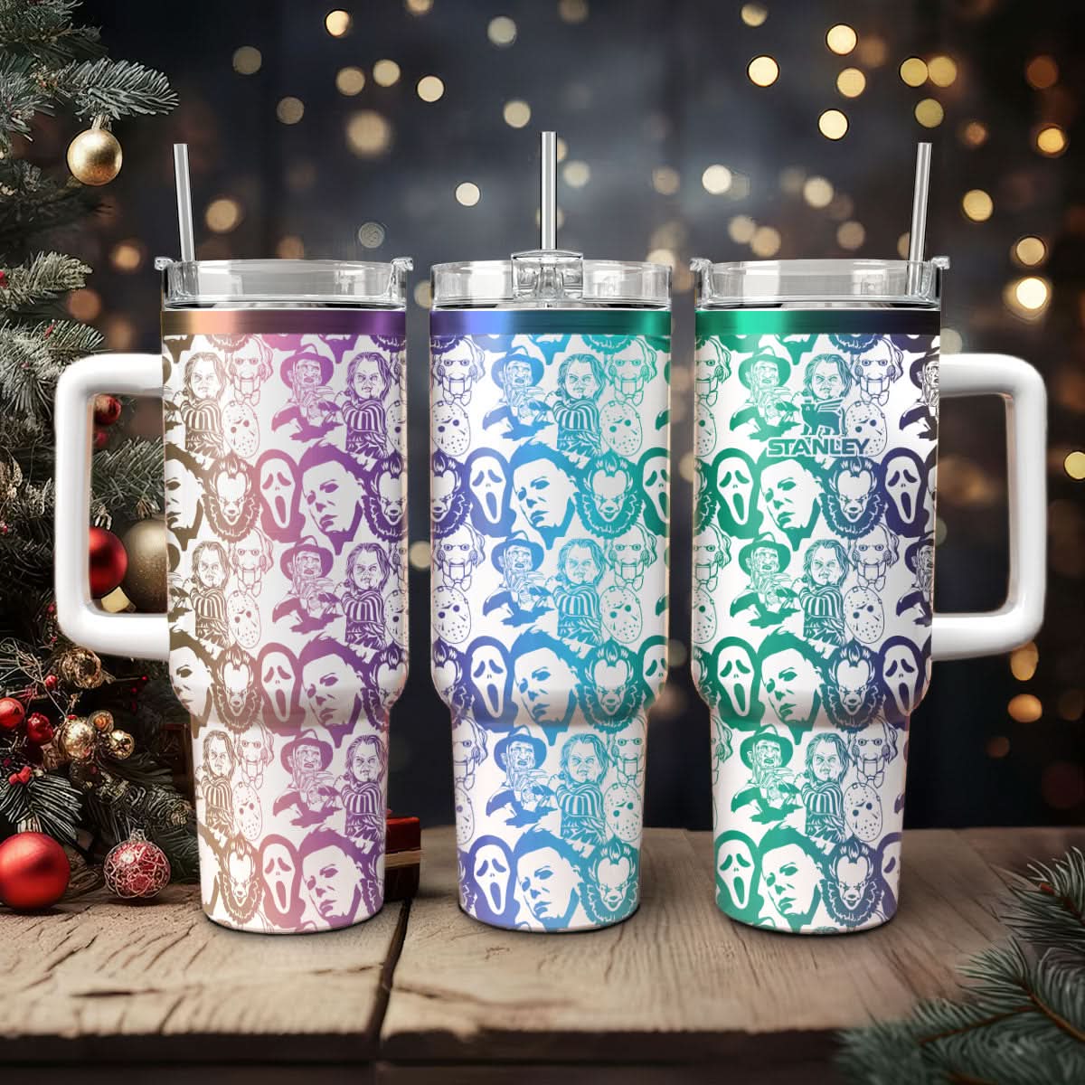 Horror Characters Movies Custom Stanley Cup 40 oz 30 oz Tumbler With Handle