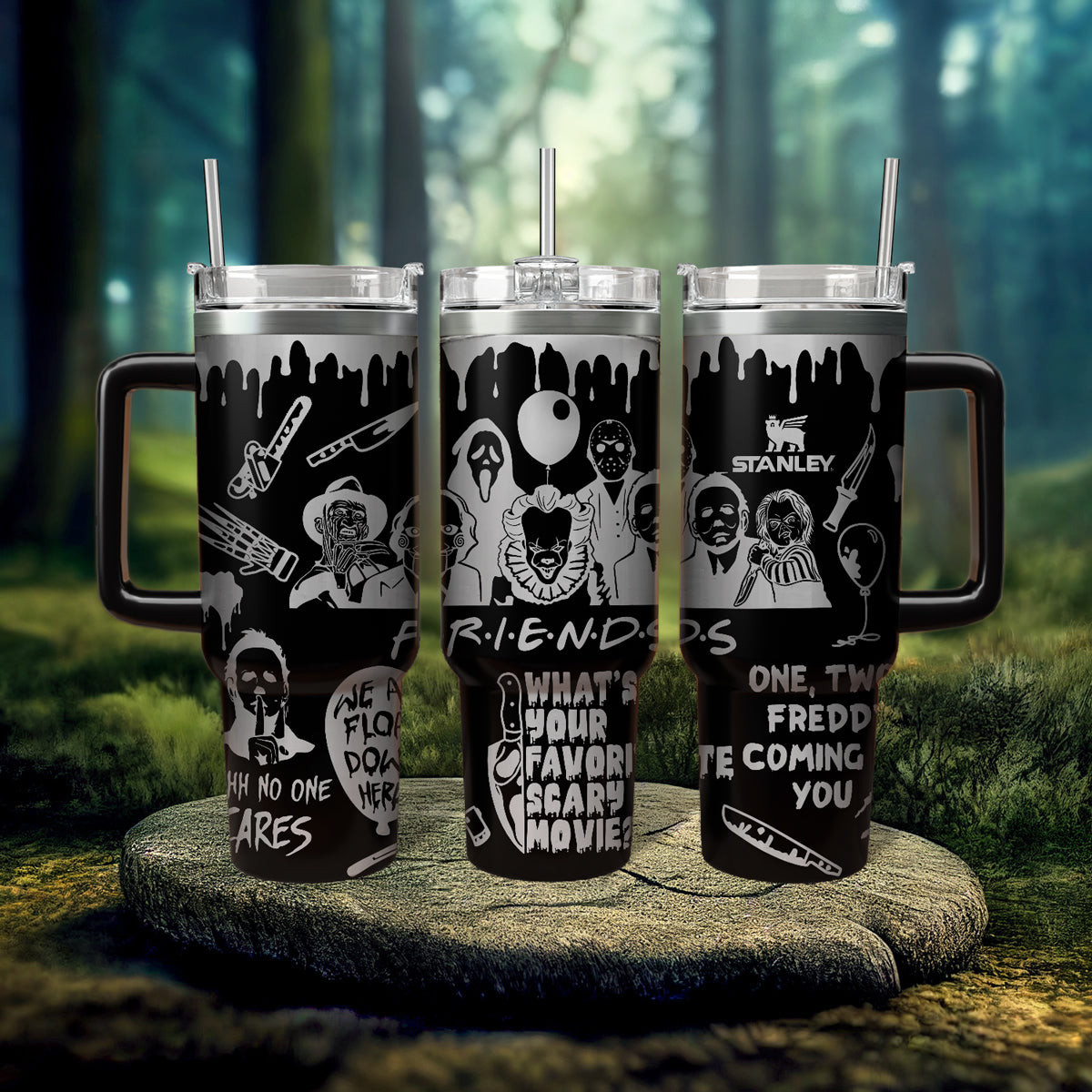Horror Characters Movies Custom Stanley Cup 40 oz 30 oz Tumbler With Handle