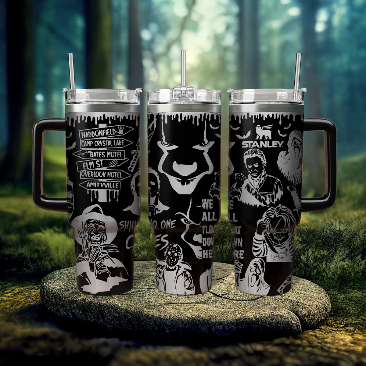 Horror Characters Movies Custom Stanley Cup 40 oz 30 oz Tumbler With Handle