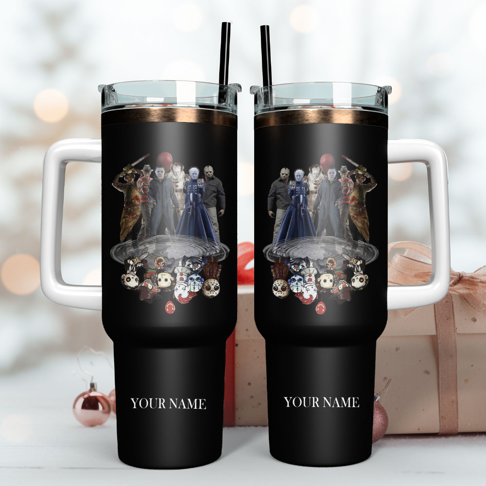 Horror Movie Characters Film Custom Stanley Cup 40 oz 30 oz Tumbler With Handle