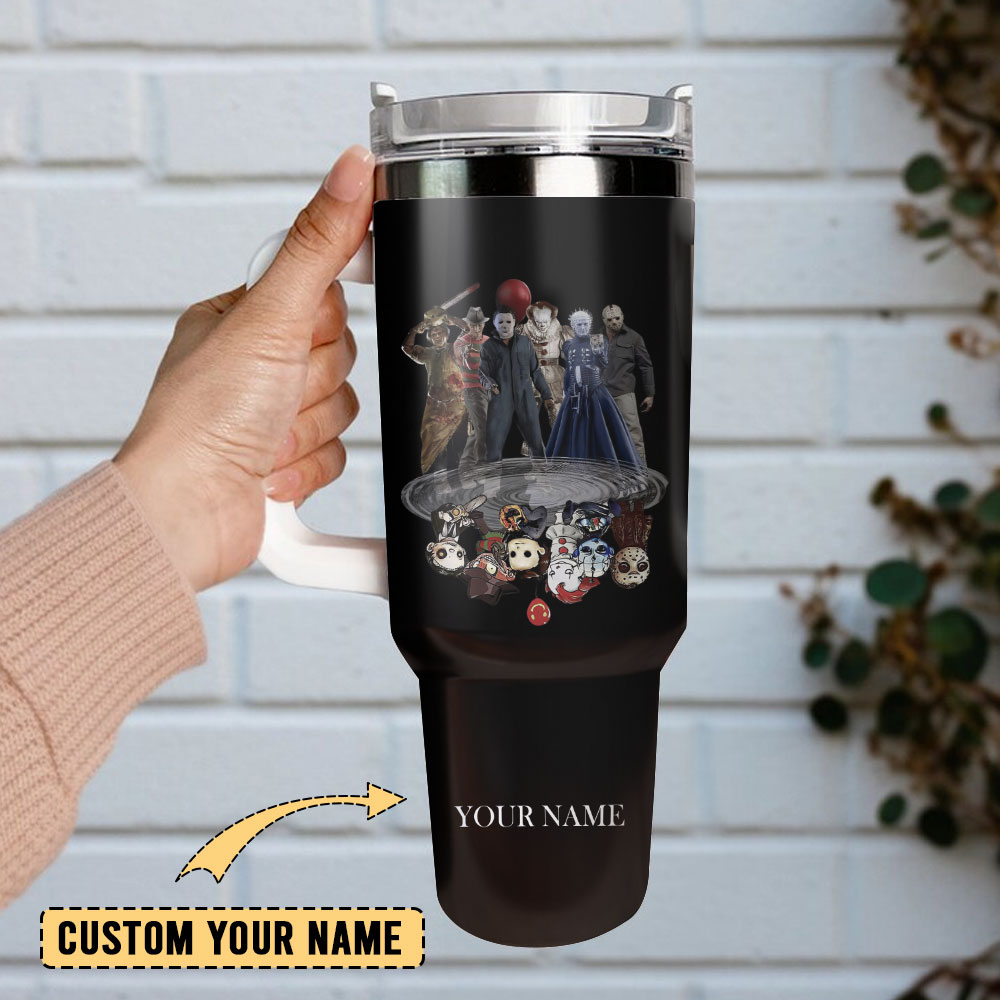 Horror Movie Characters Film Custom Stanley Cup 40 oz 30 oz Tumbler With Handle
