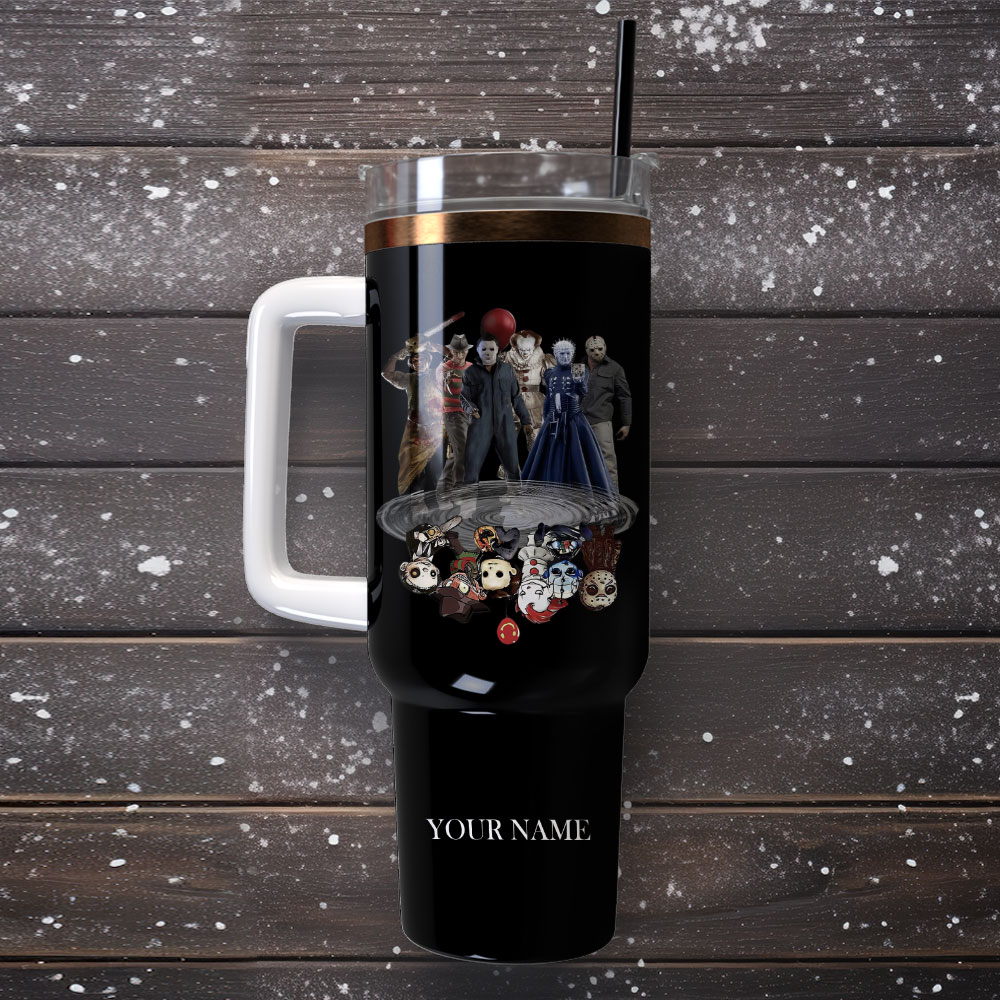 Horror Movie Characters Film Custom Stanley Cup 40 oz 30 oz Tumbler With Handle