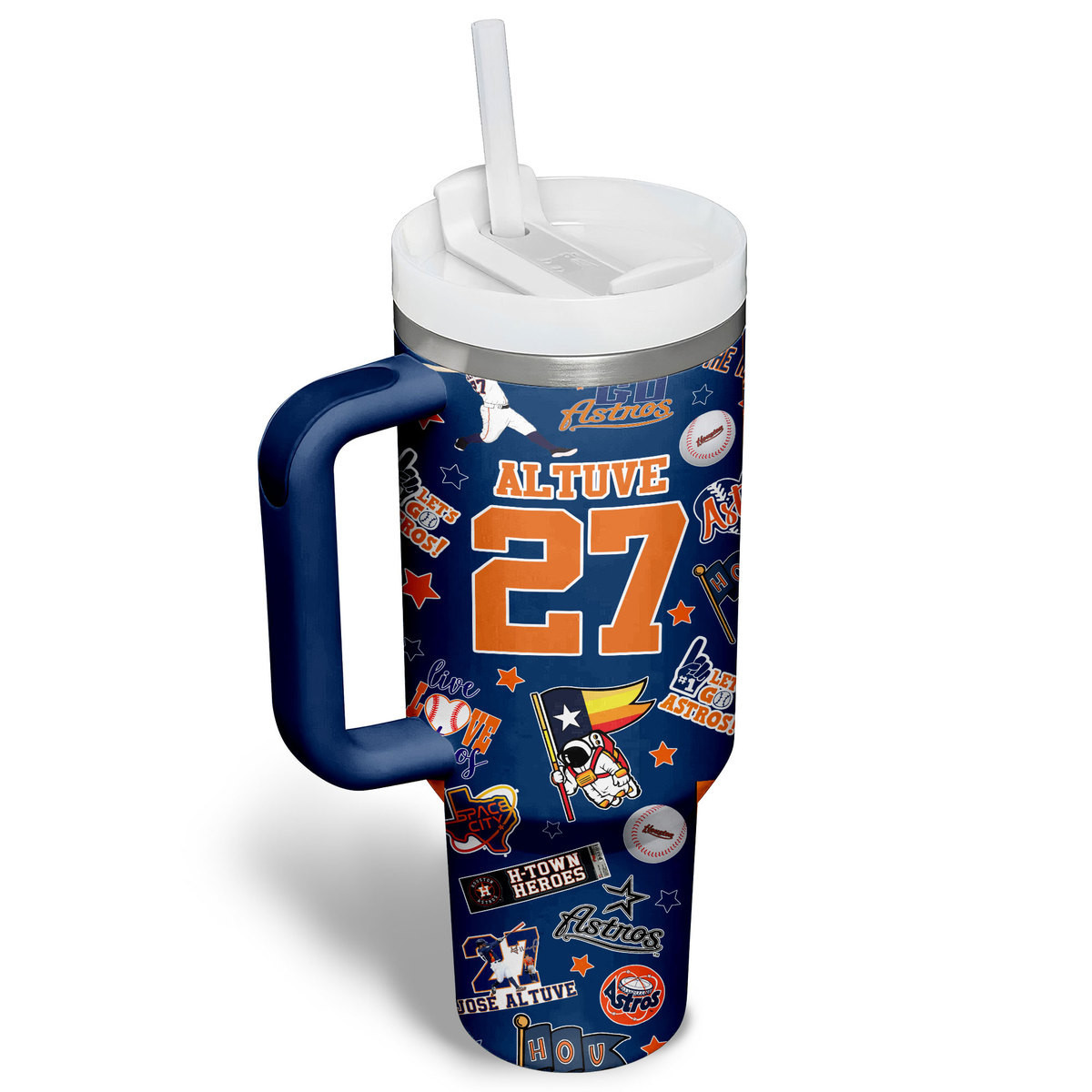 Houston Astros MLB Custom Stanley Cup 40 oz 30 oz Tumbler With Handle