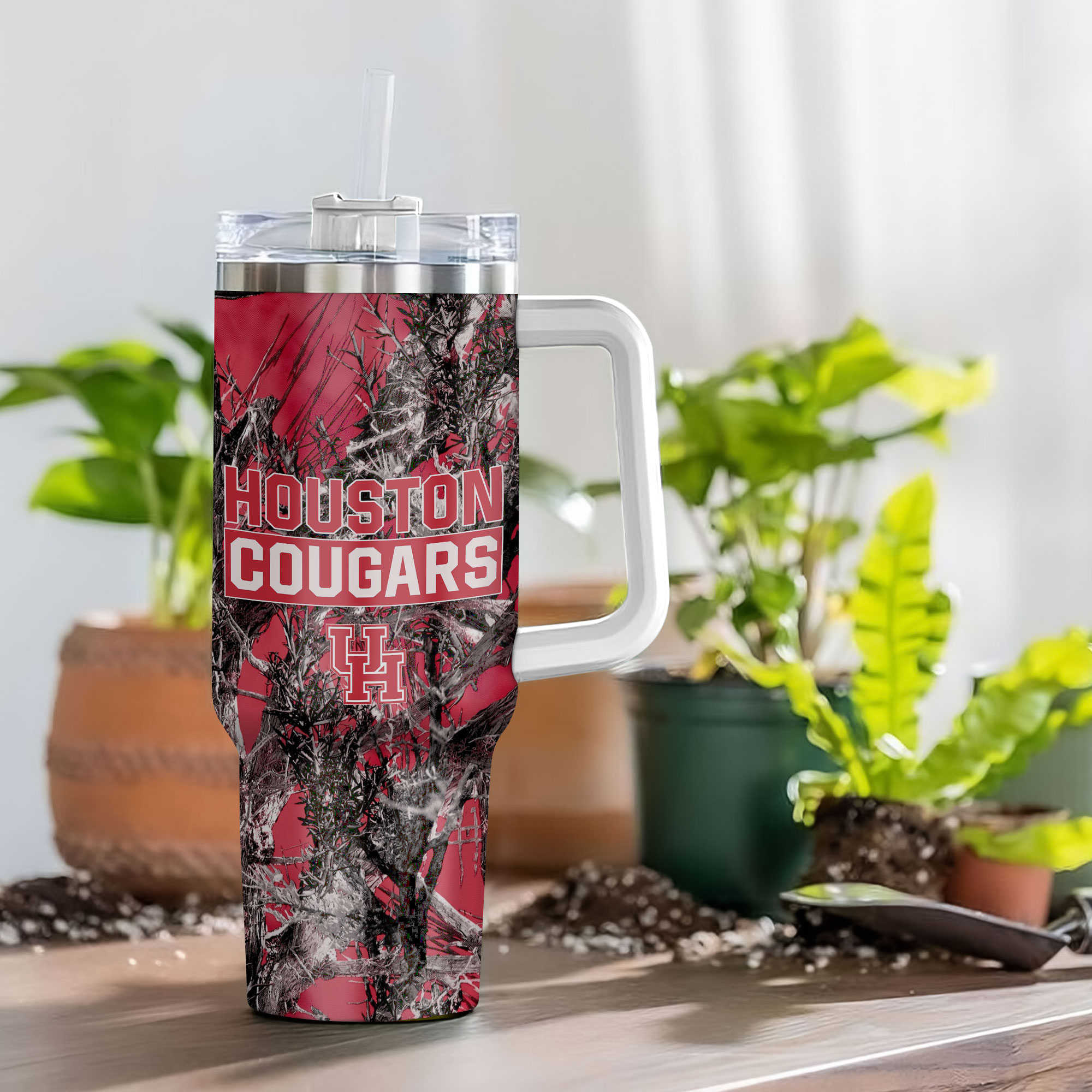 Houston Cougars NCAA Hunting Custom Stanley Cup 40 oz 30 oz Tumbler With Handle