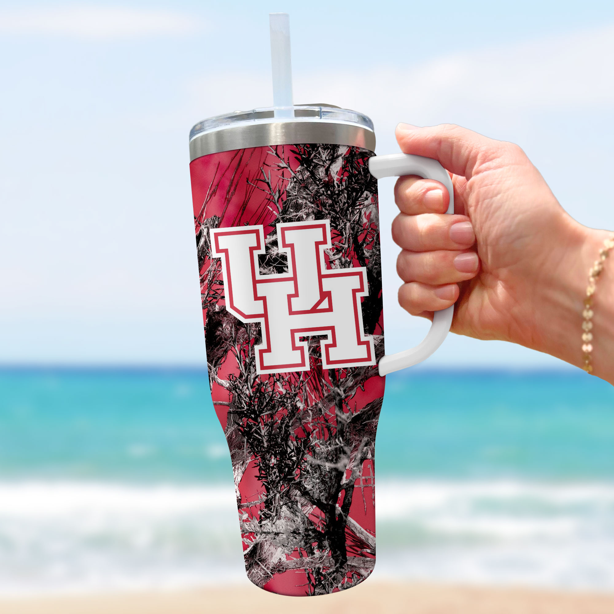 Houston Cougars NCAA Hunting Custom Stanley Cup 40 oz 30 oz Tumbler With Handle
