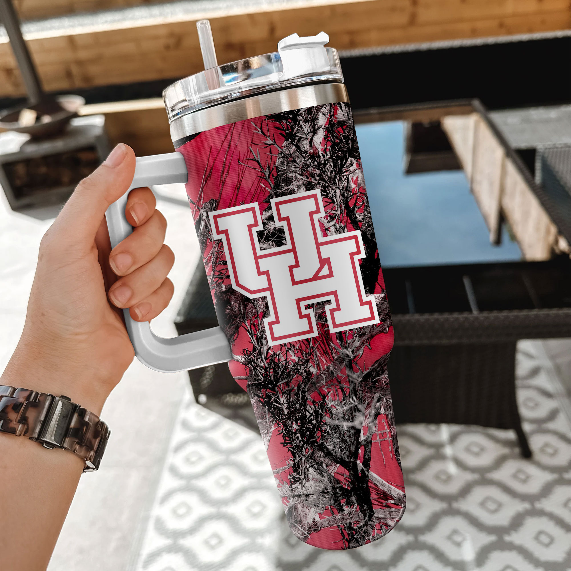 Houston Cougars NCAA Hunting Custom Stanley Cup 40 oz 30 oz Tumbler With Handle