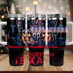 Houston Texans Custom Stanley Cup 40 oz 30 oz Tumbler With Handle