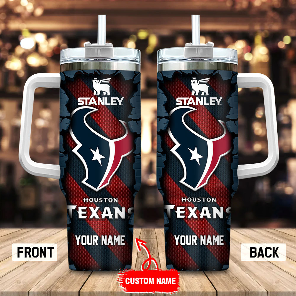 Houston Texans NFL Custom Stanley Cup 40 oz 30 oz Tumbler With Handle
