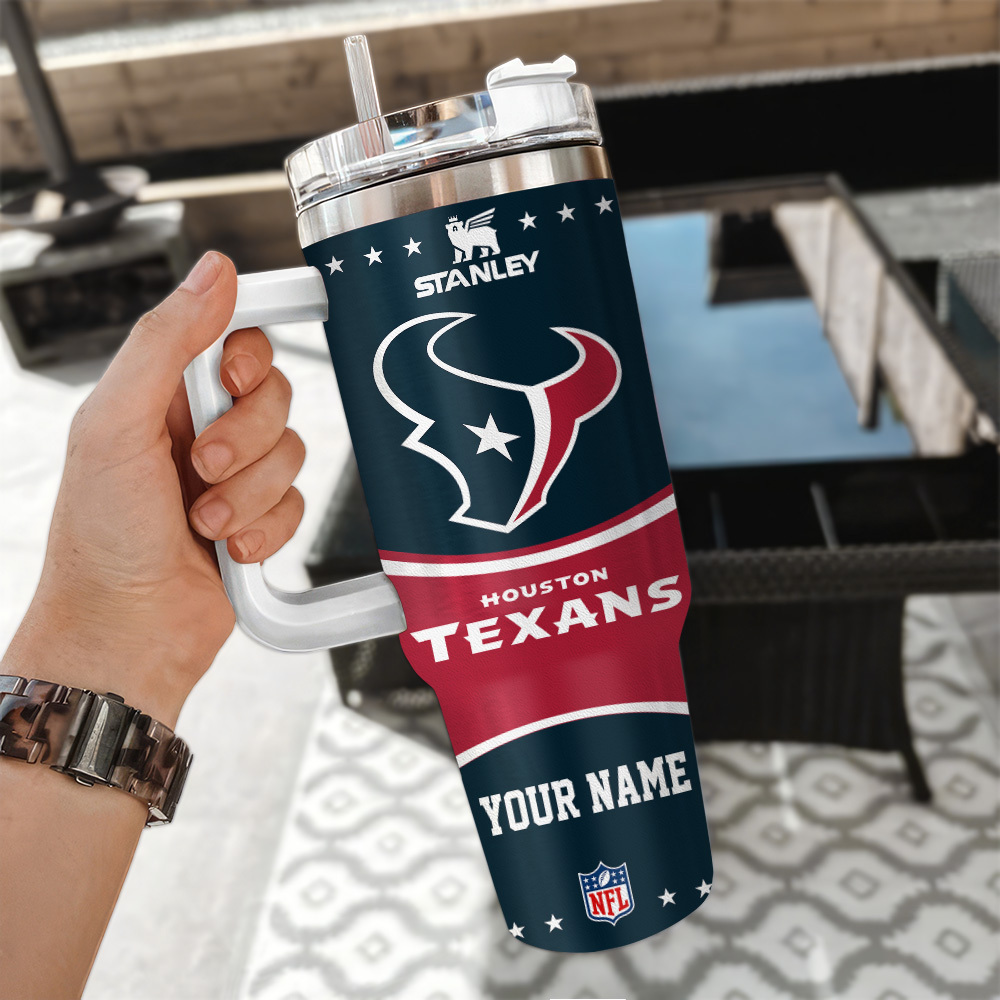 Houston Texans NFL Custom Stanley Cup 40 oz 30 oz Tumbler With Handle